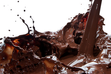 pouring chocolate