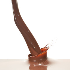 pouring chocolate