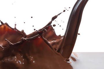 pouring chocolate