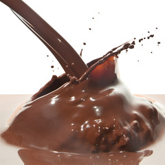 pouring chocolate
