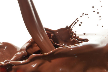 pouring chocolate