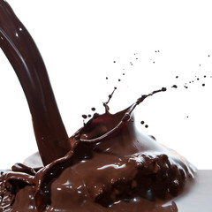 pouring chocolate