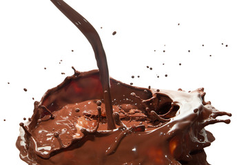pouring chocolate