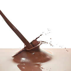 pouring chocolate
