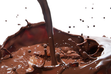 pouring chocolate