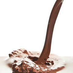 pouring chocolate