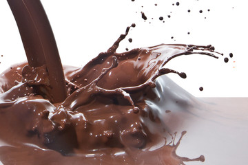 pouring chocolate