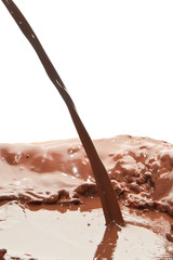 pouring chocolate