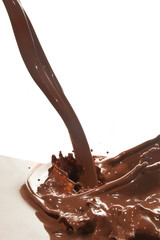 pouring chocolate
