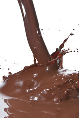 pouring chocolate