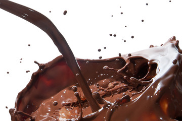 pouring chocolate
