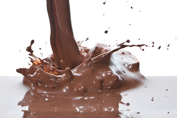 pouring chocolate