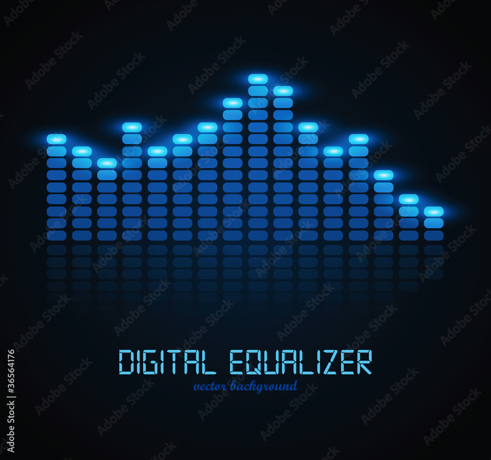 Wall mural Digital Equalizer