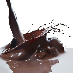 pouring chocolate