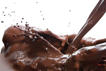 pouring chocolate