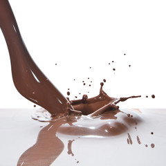 pouring chocolate