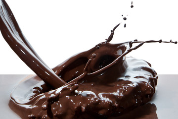 pouring chocolate