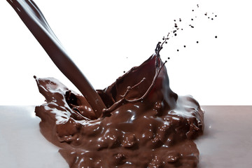 pouring chocolate