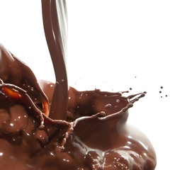 pouring chocolate
