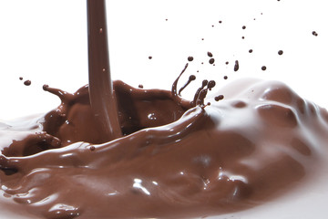 pouring chocolate