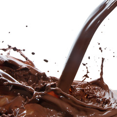 pouring chocolate