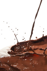 pouring chocolate