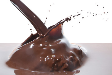 pouring chocolate