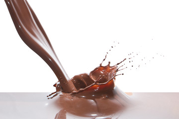 pouring chocolate