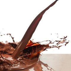 pouring chocolate