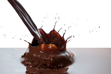 pouring chocolate