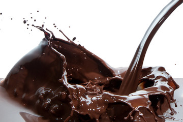 pouring chocolate