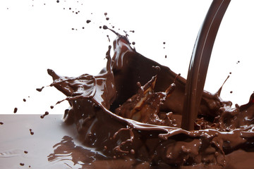pouring chocolate