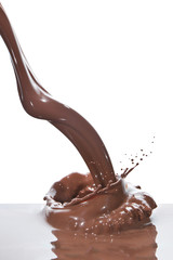 pouring chocolate