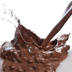 pouring chocolate