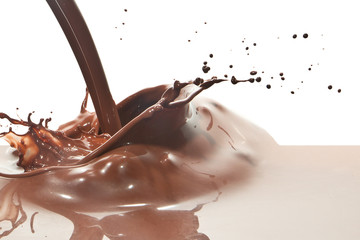 pouring chocolate
