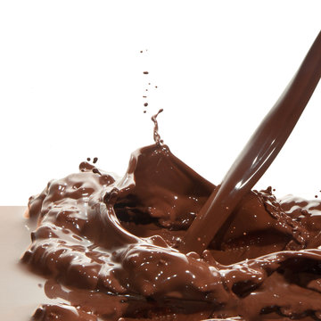 pouring chocolate