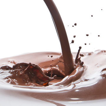 pouring chocolate