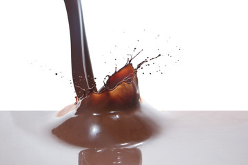 pouring chocolate