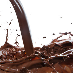 pouring chocolate