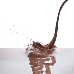 pouring chocolate