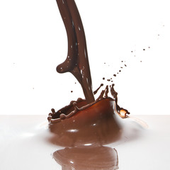 pouring chocolate