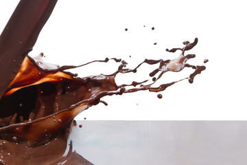 pouring chocolate