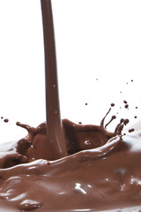 pouring chocolate