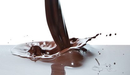 pouring chocolate