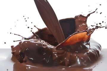 pouring chocolate