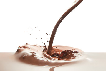 pouring chocolate
