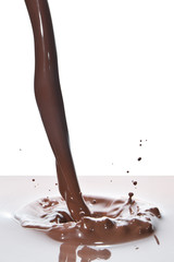 pouring chocolate