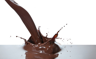 pouring chocolate