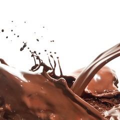 pouring chocolate