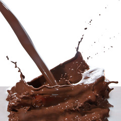 pouring chocolate